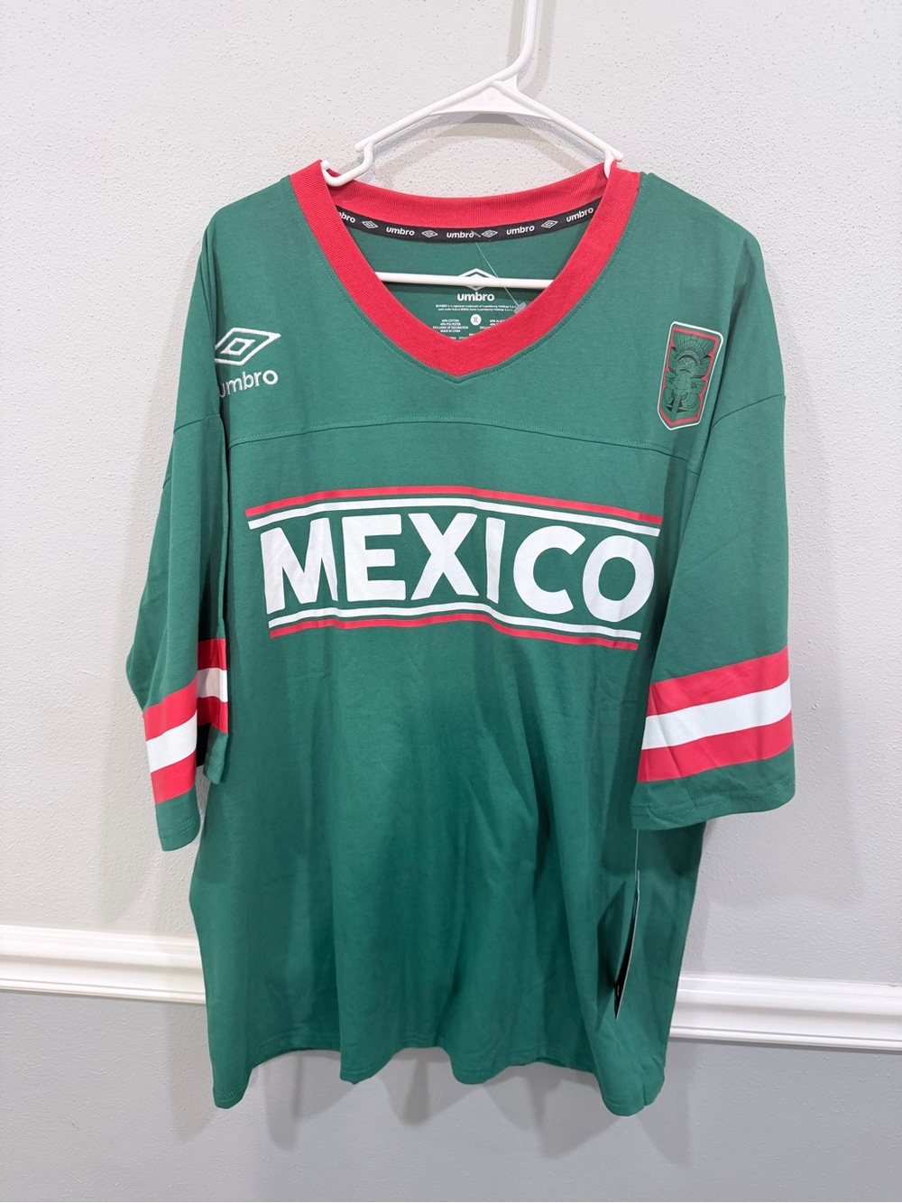 Umbro Mexico Mens Size XL Soccer Fan Jersey Shirt #9 Green Official Licensed NWT